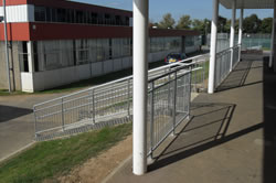 Galvanised balustrades, Queen’s School, Bushey, Herts